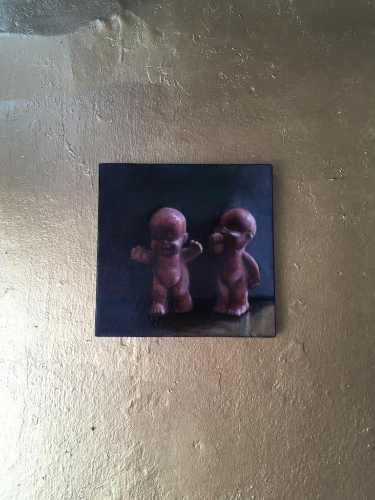 dust torc painting of babies by stacy brown