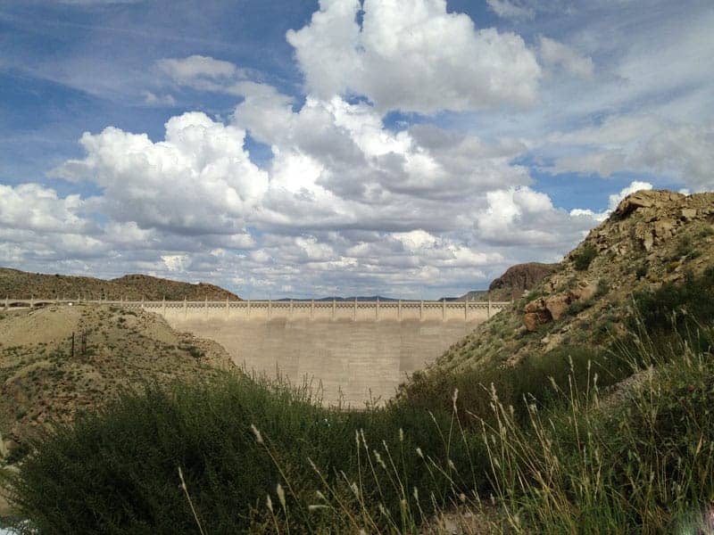 elephant butte dam from the west elephant butte dam from the west