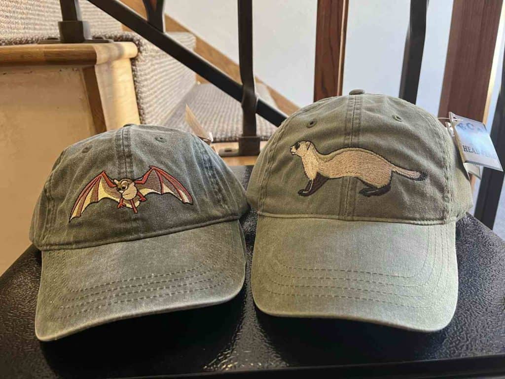 conservation ball caps at sierra grande lobby