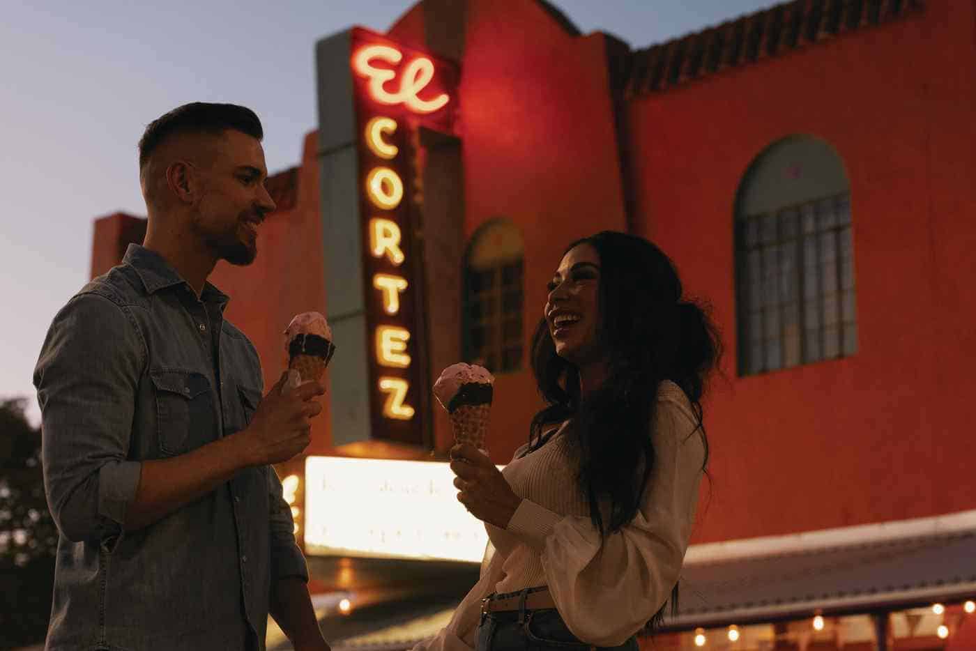 el cortez theater in truth or consequences plus cones from ardies ice cream parlour