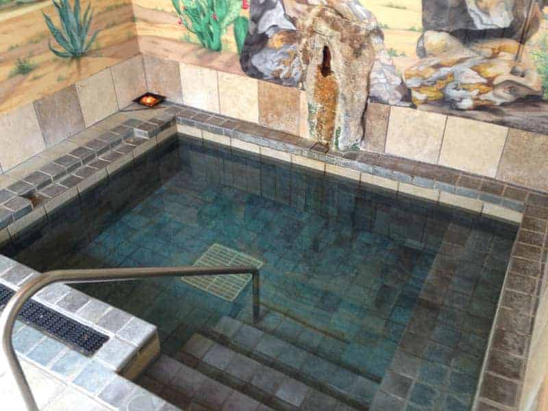 Sierra Grande spa indoor hot spring bath.