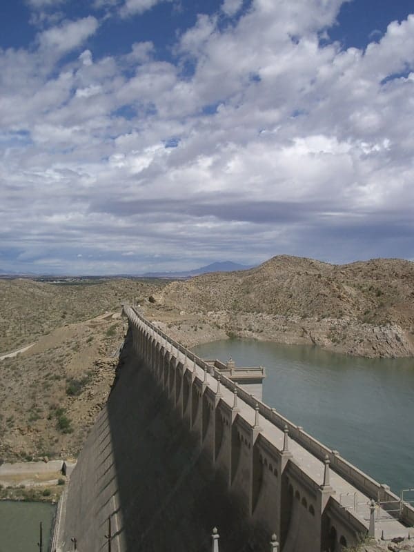 elephant butte dam from the overlook