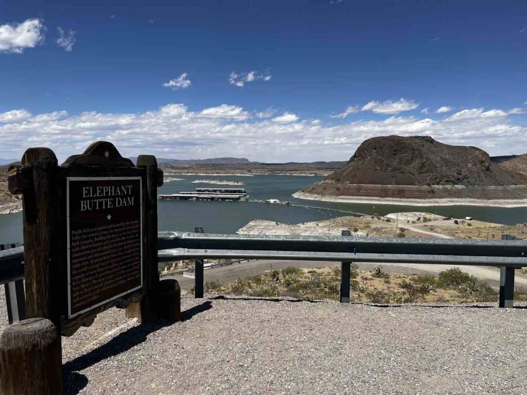 elephant butte lake from the dam overlook