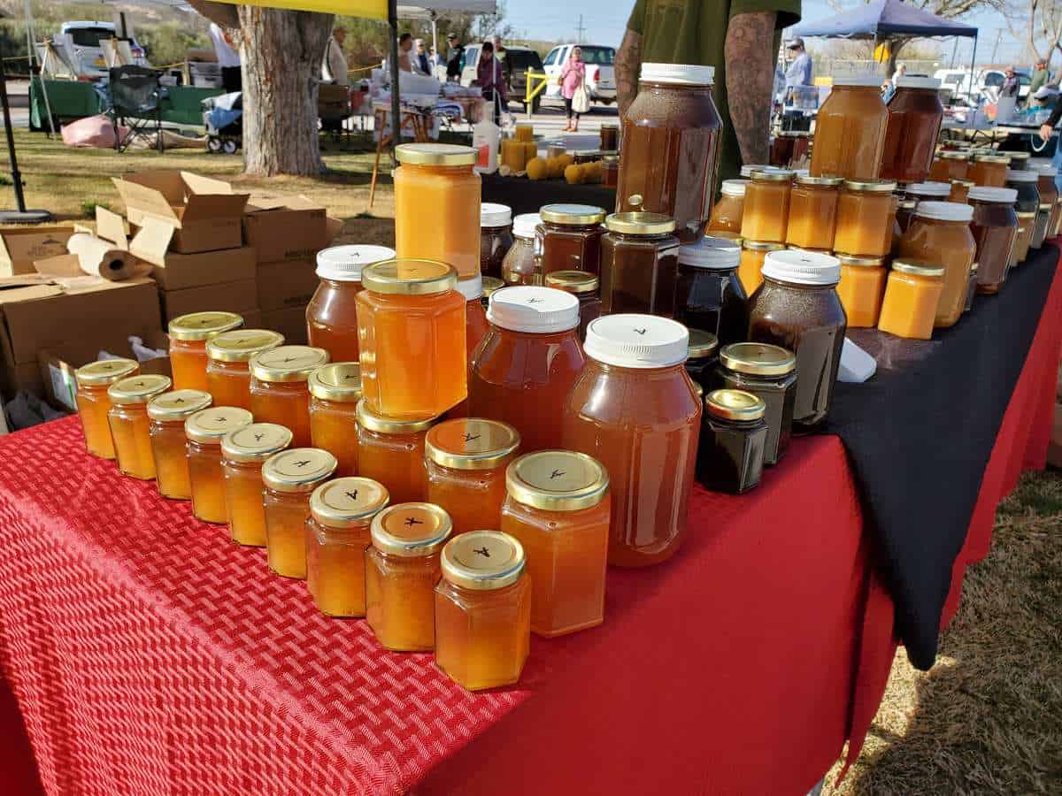 local honey at the sierra county farmers market