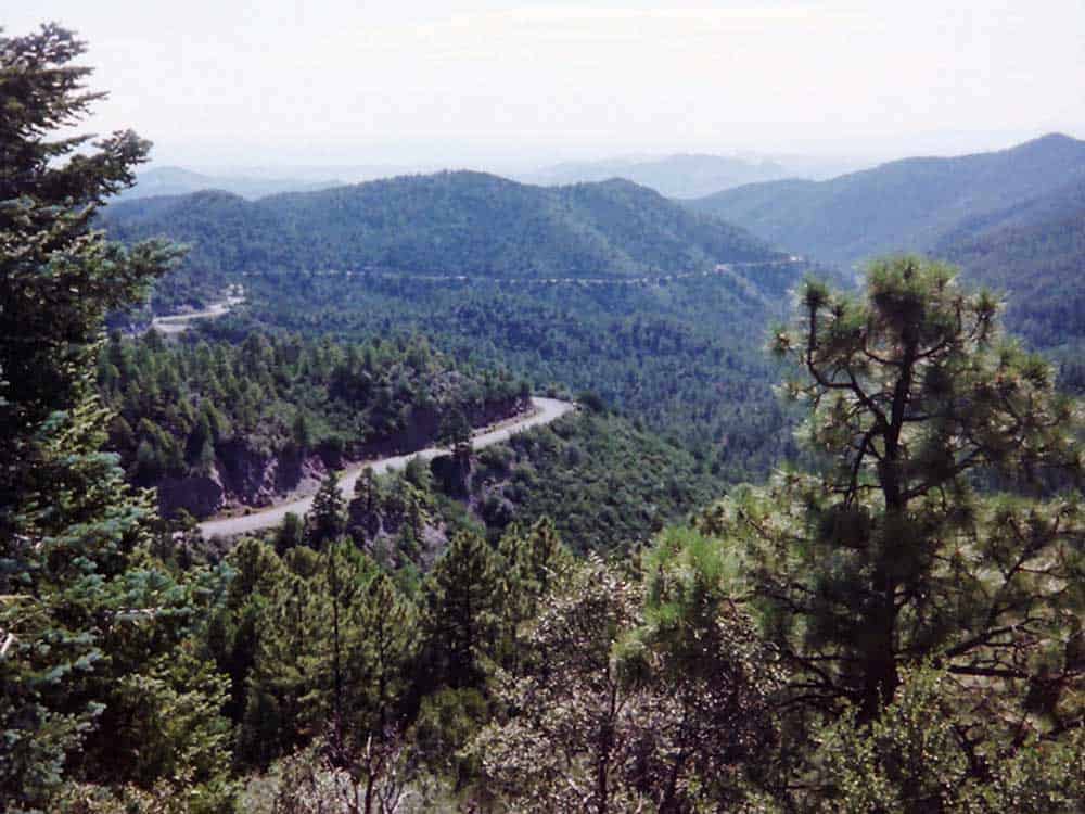 road winding through the gila wilderness