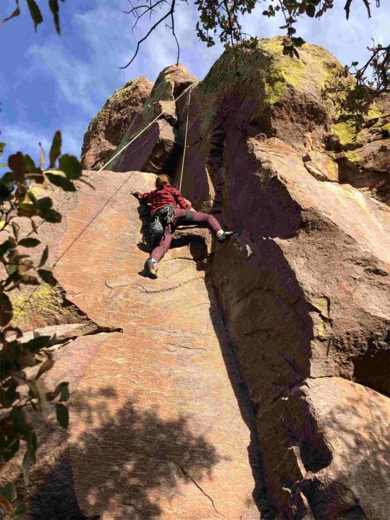 rock climber jessica on rocket science luna park