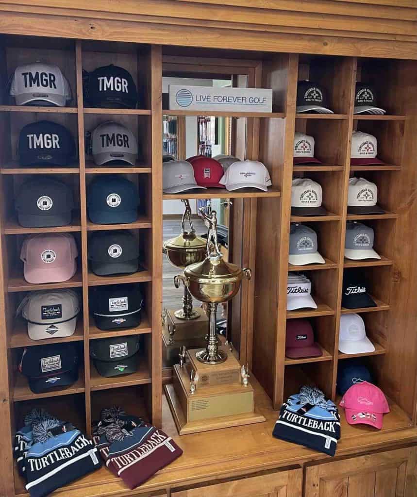 turtleback mountain golf and resort golf shop caps and tees
