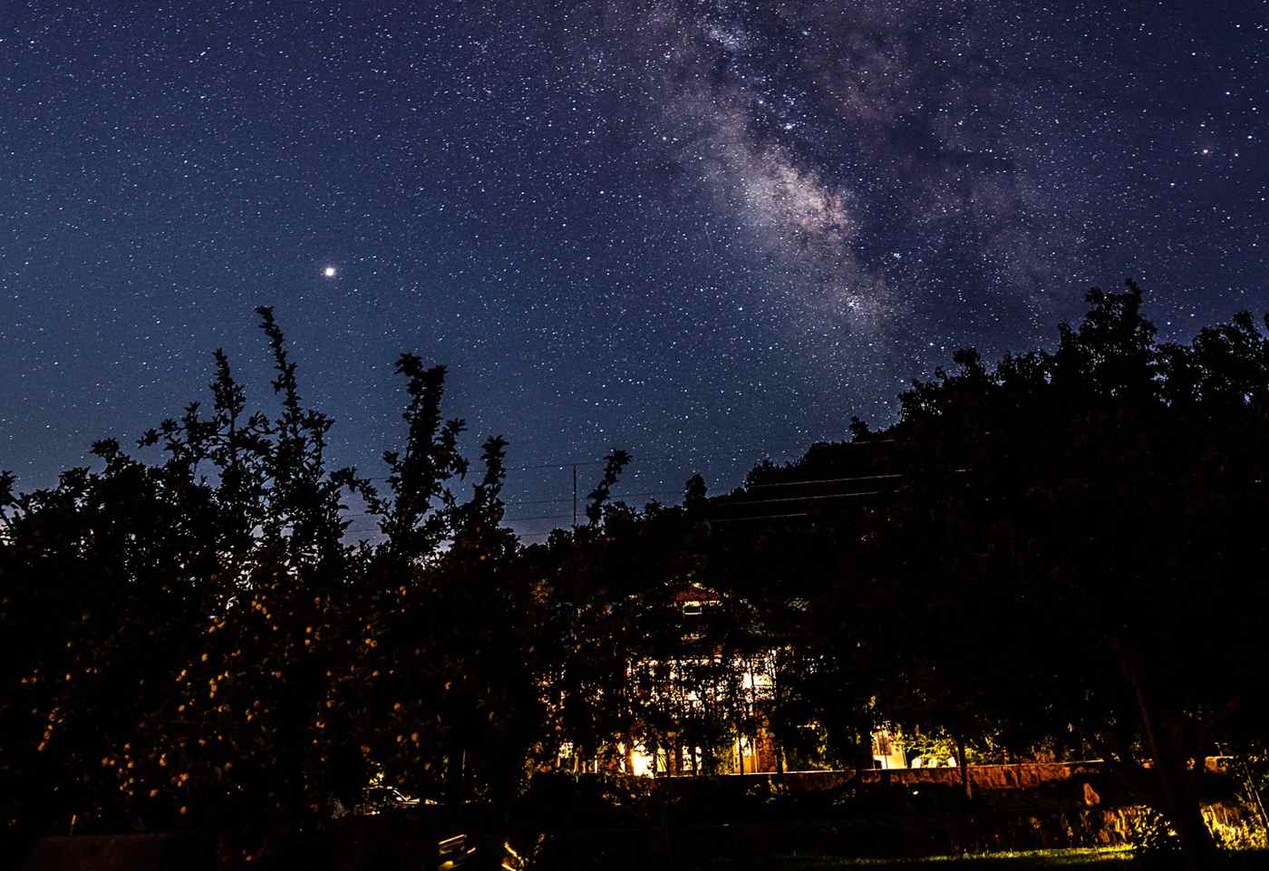 the Milky Way over the Black Range Lodge