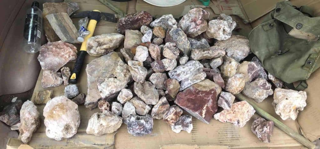 haul from a new mexico rockhounding outing