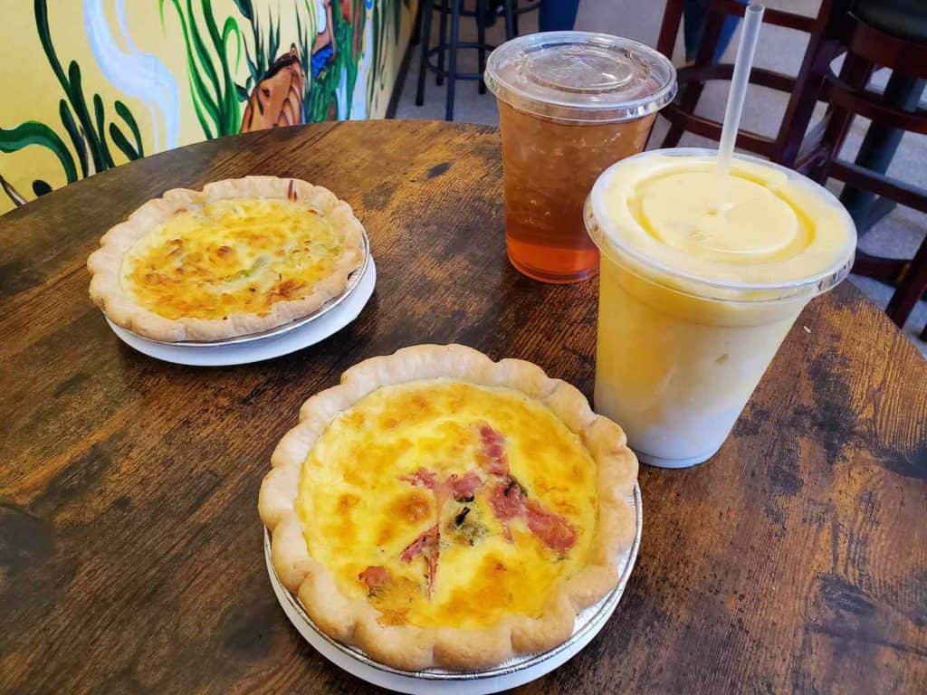 passion pie cafe quiche and drinks