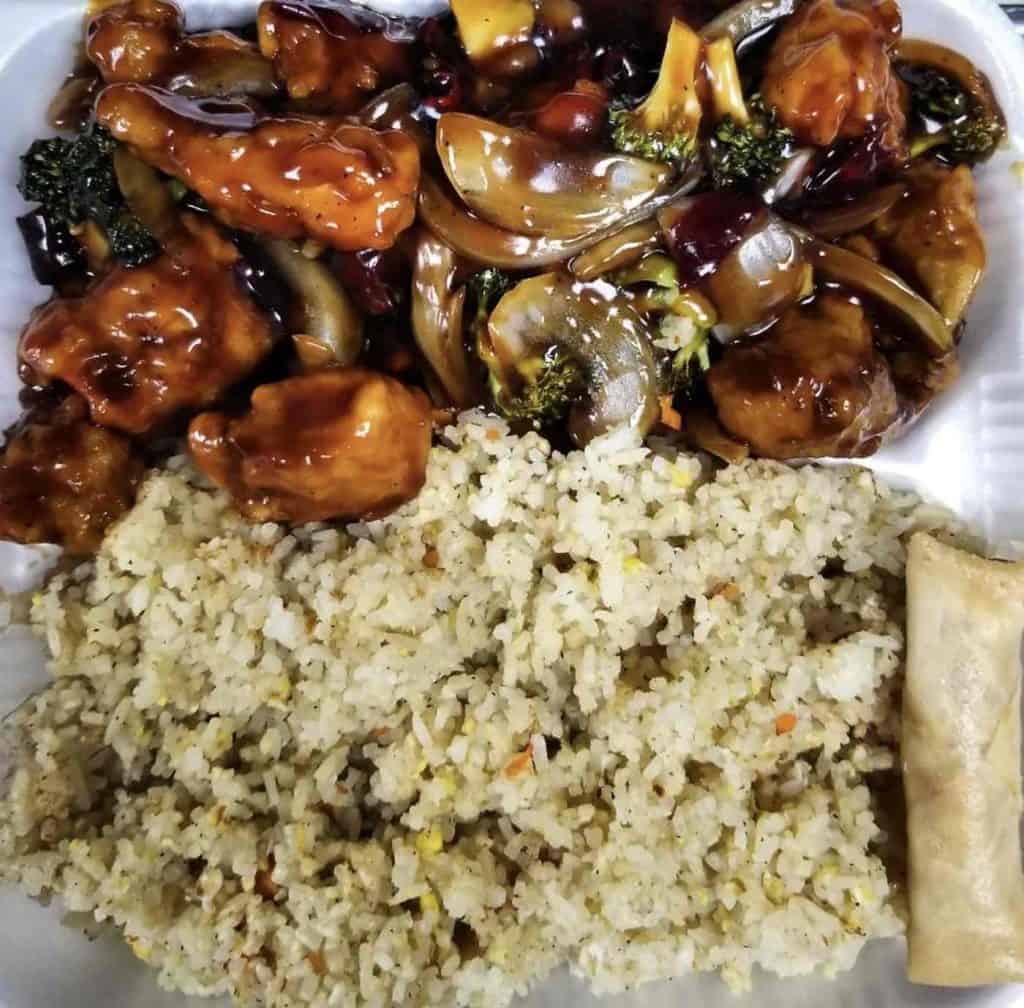 linhs general chicken with fried rice
