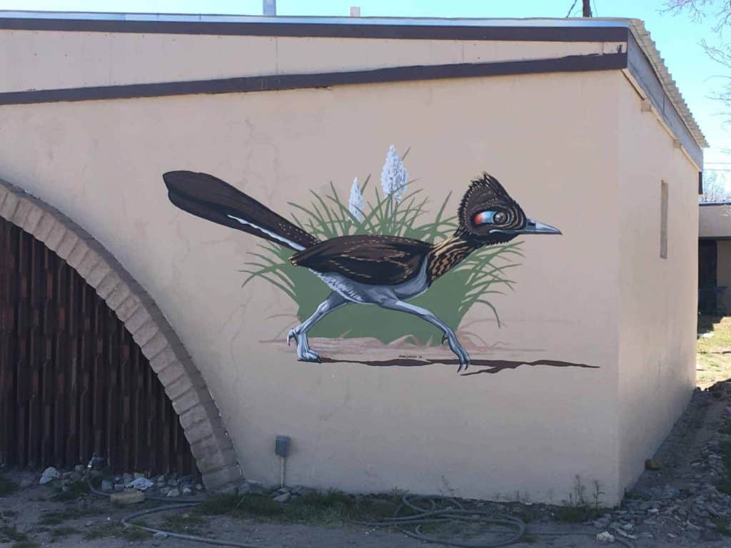 roadrunner mural ace lodge truth or consequences