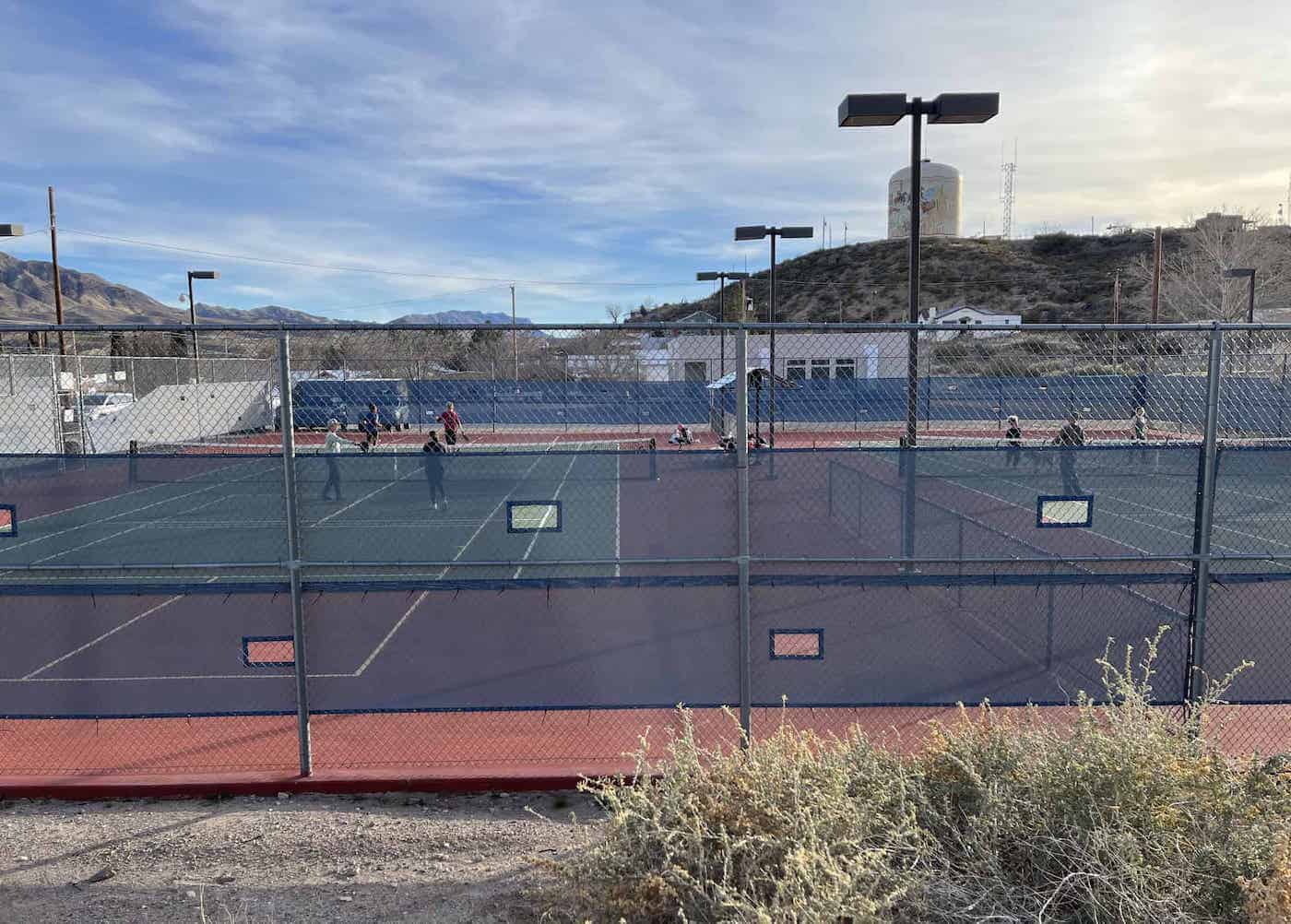 pickleball at gene speer tennis courts in truth or consequences