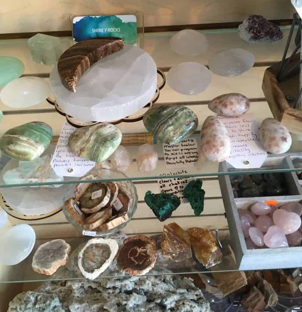 polished minerals at ingos art cafe torc nm