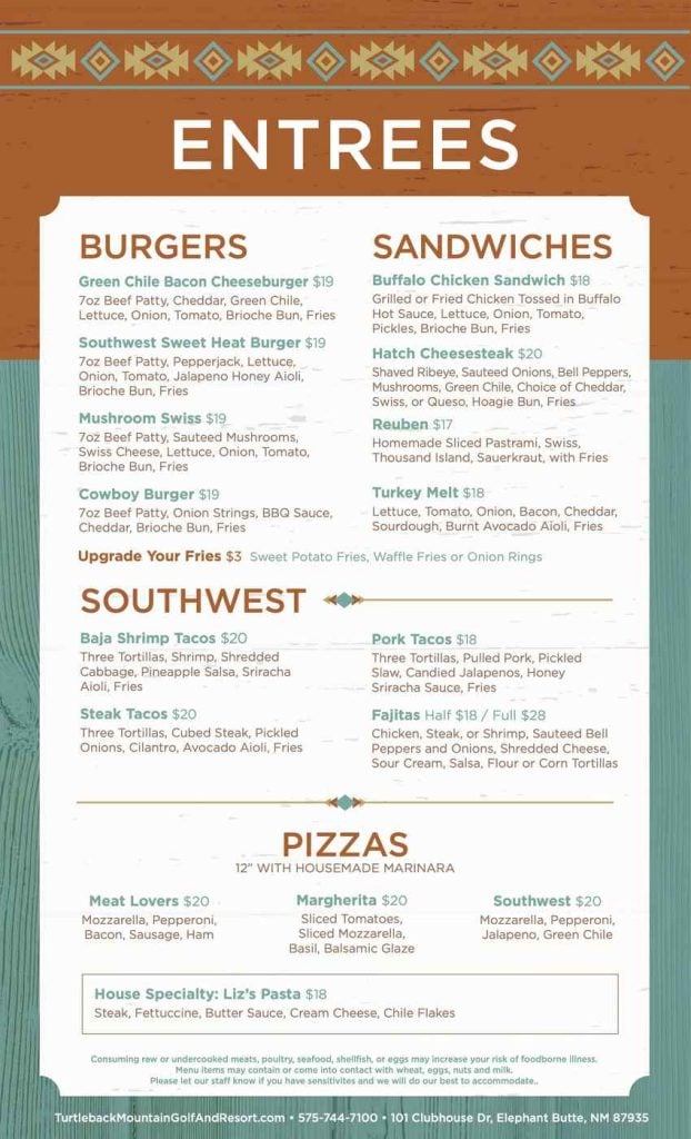 turtleback mountain lunch menu page 2