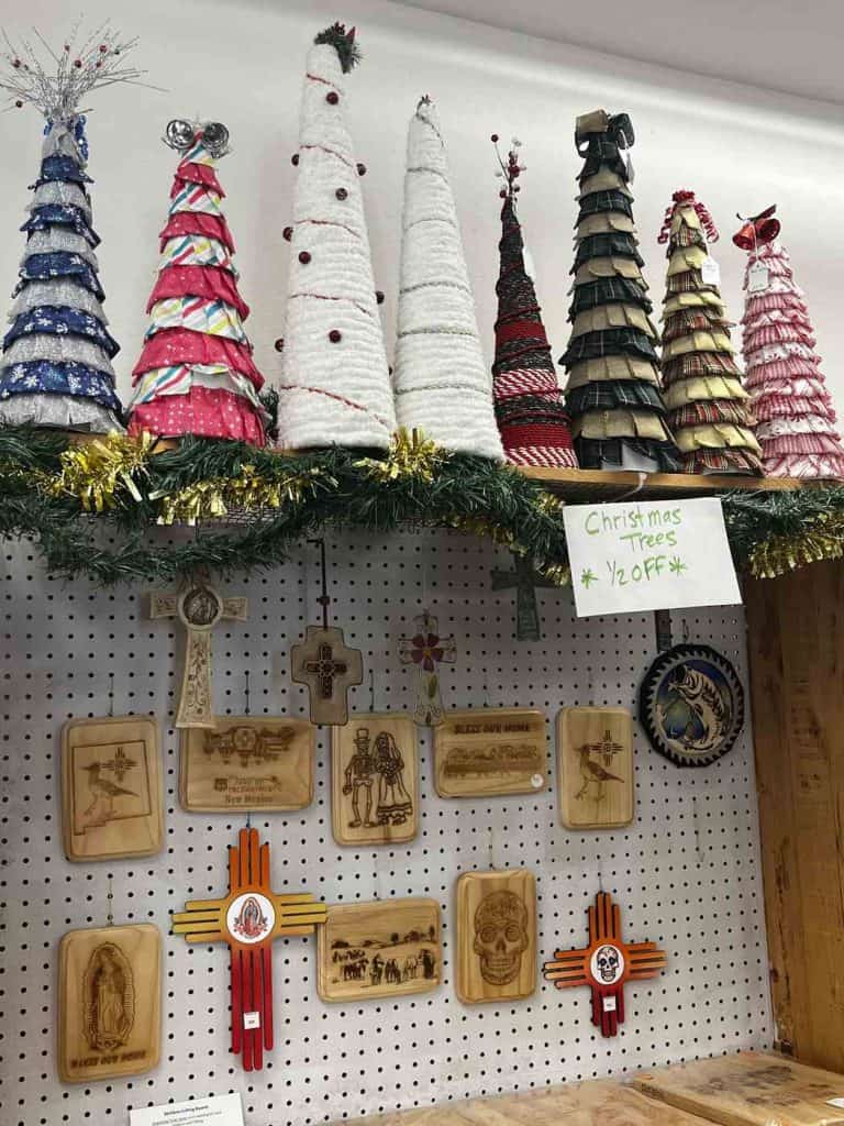 christmas trees and wood burning at sierra makers market