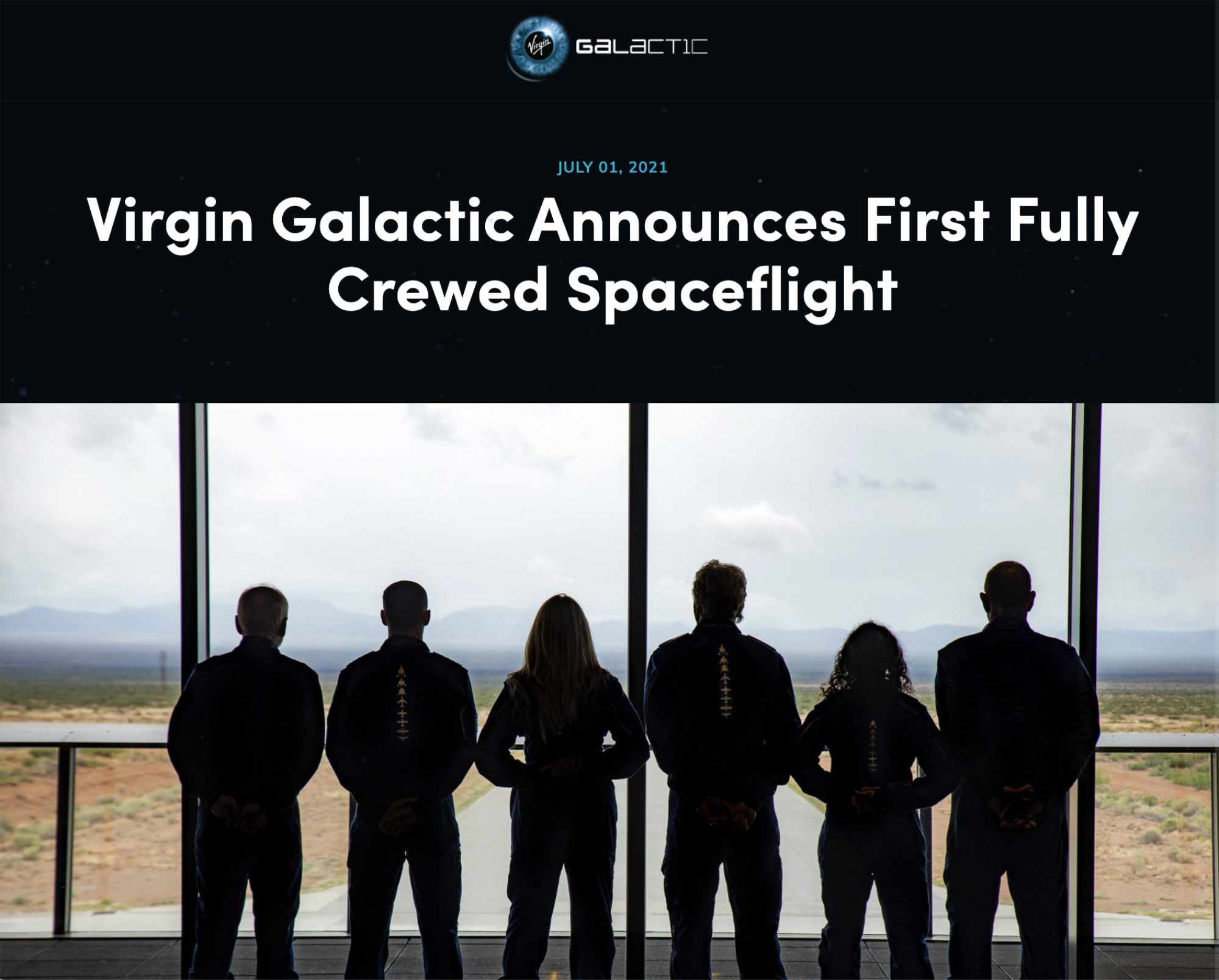 first fully crewed space flight virgin galactic