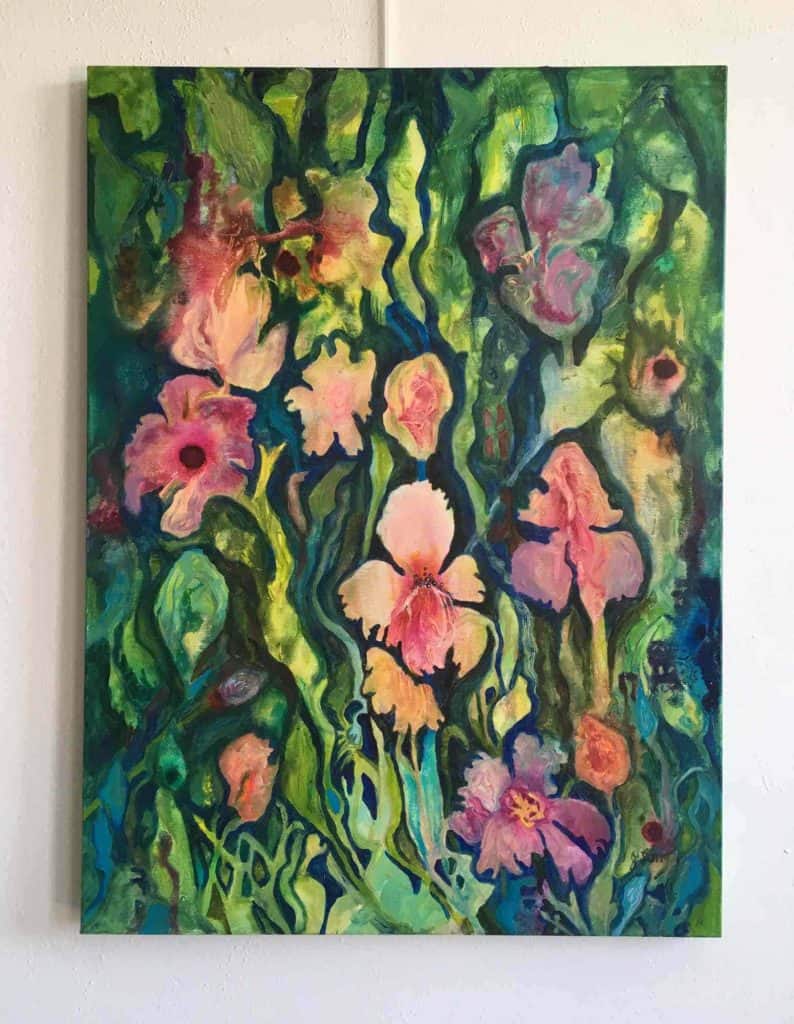 light of the soul joanne long floral painting