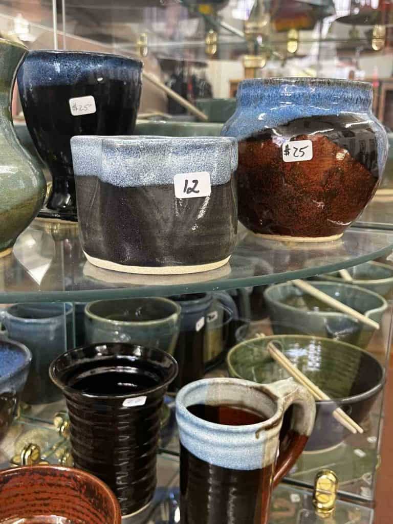 locally made pottery at sierra makers market