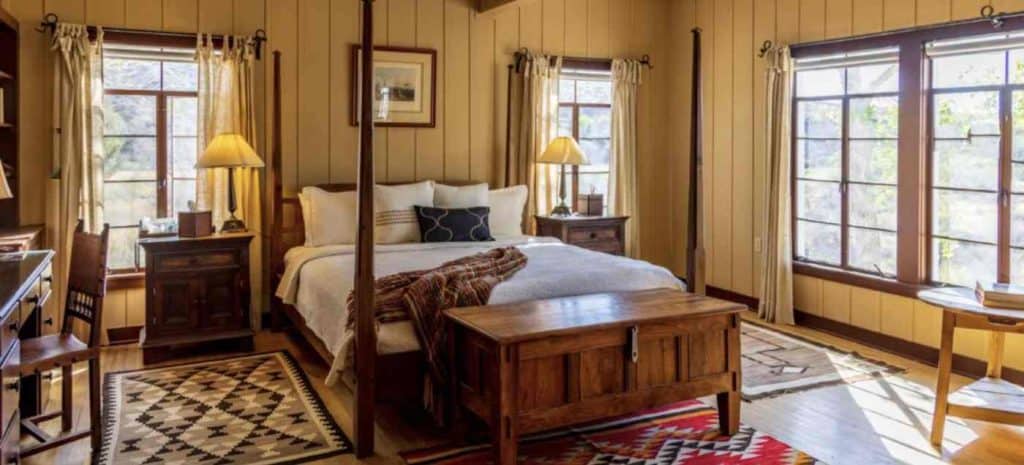 bedroom in the country house at ladder ranch