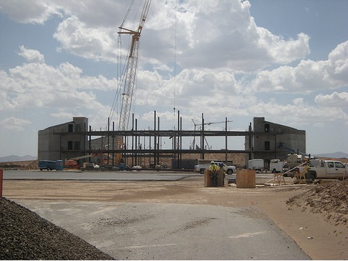 spaceport terminal hangar under construction in 2010