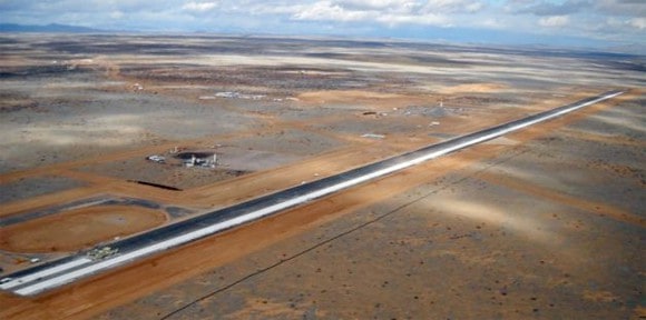 the runway at spaceport america in 2010