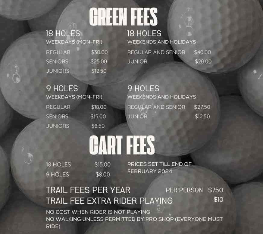 sierra del rio golf course greens fees 2023 november