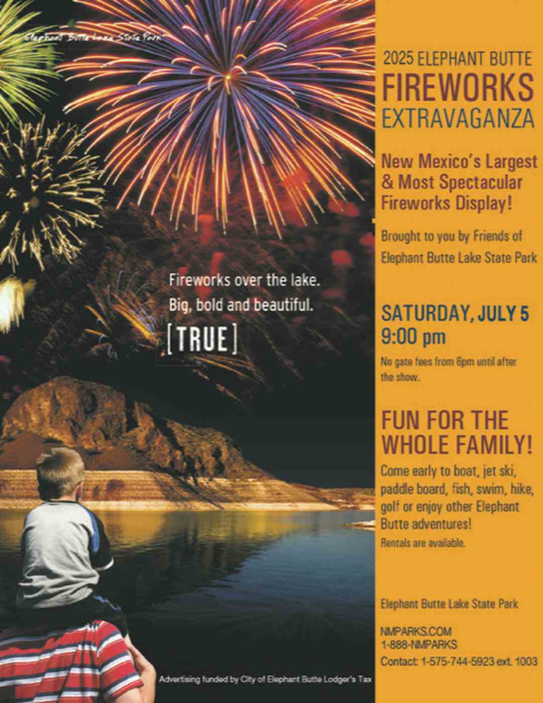 2025 fireworks at elephant butte lake
