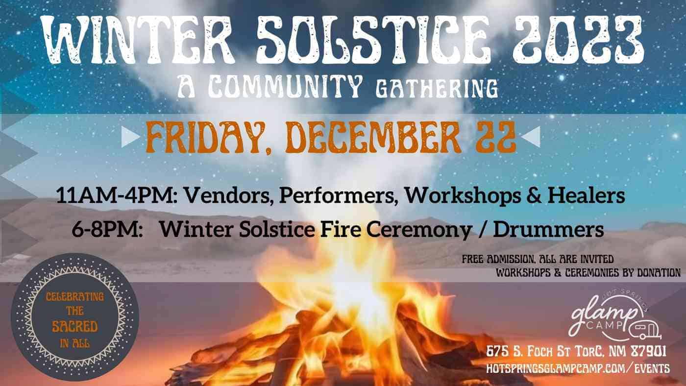 winter solstice celebration at glamp camp