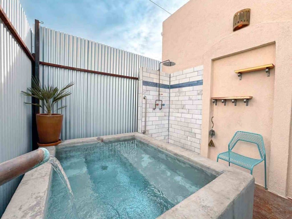 cedar pool outdoor bath at hoosier hot springs torc nm