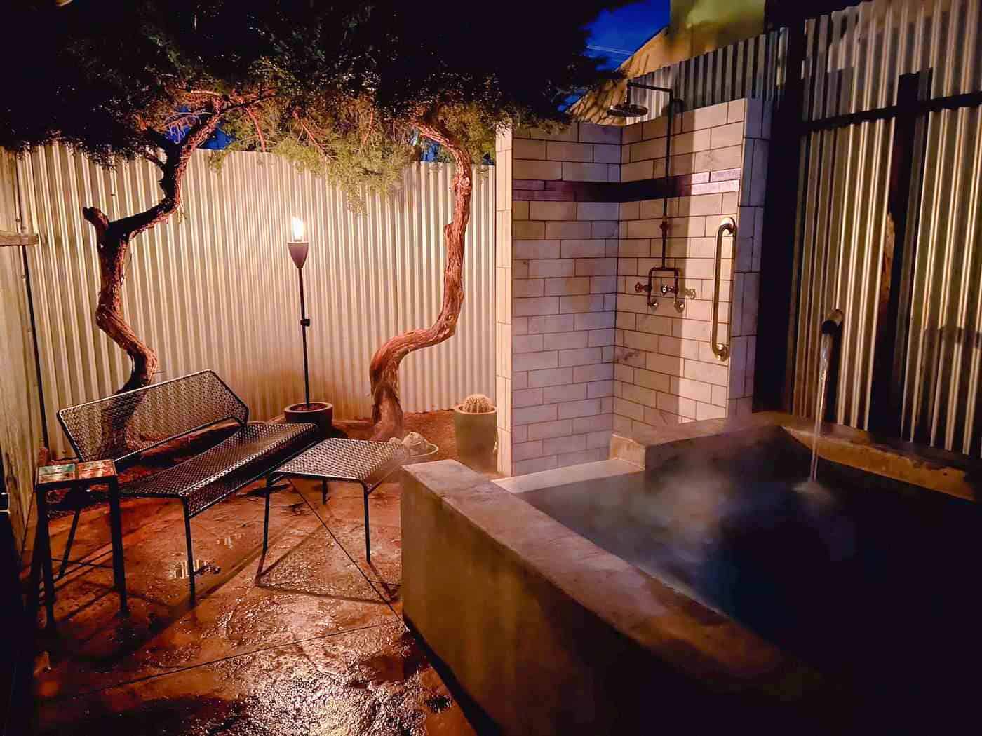 juniper pool outdoor bath at hoosier hot springs torc nm