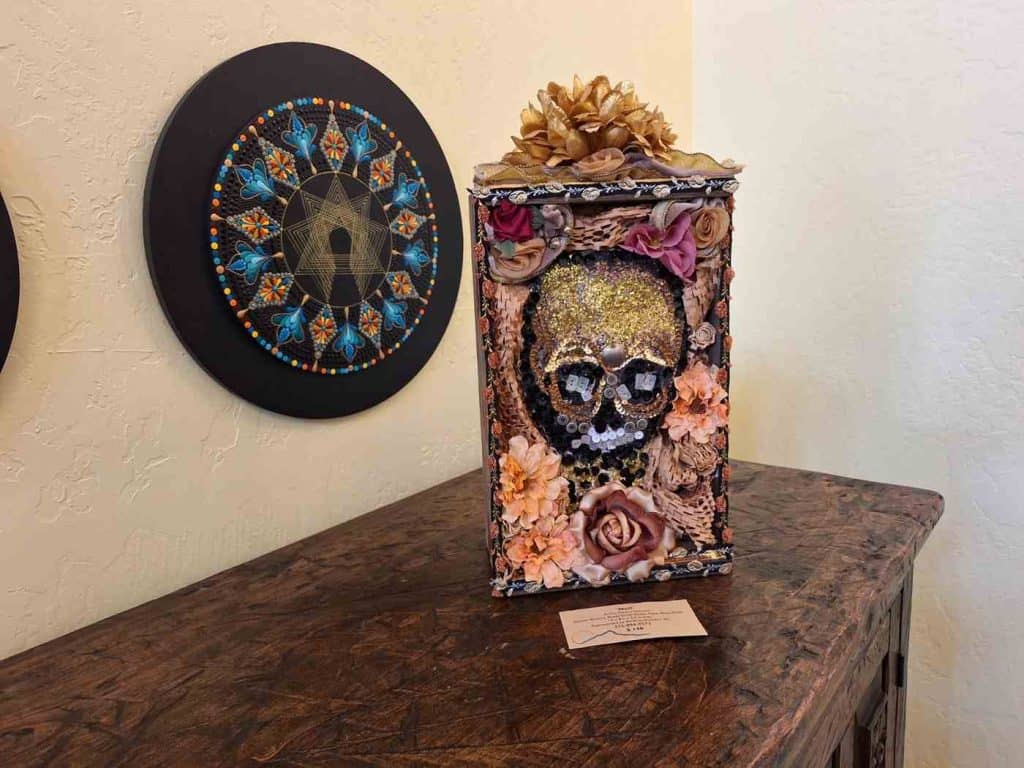 shrine and mandala at the regional art show at turtleback mountain golf and resort