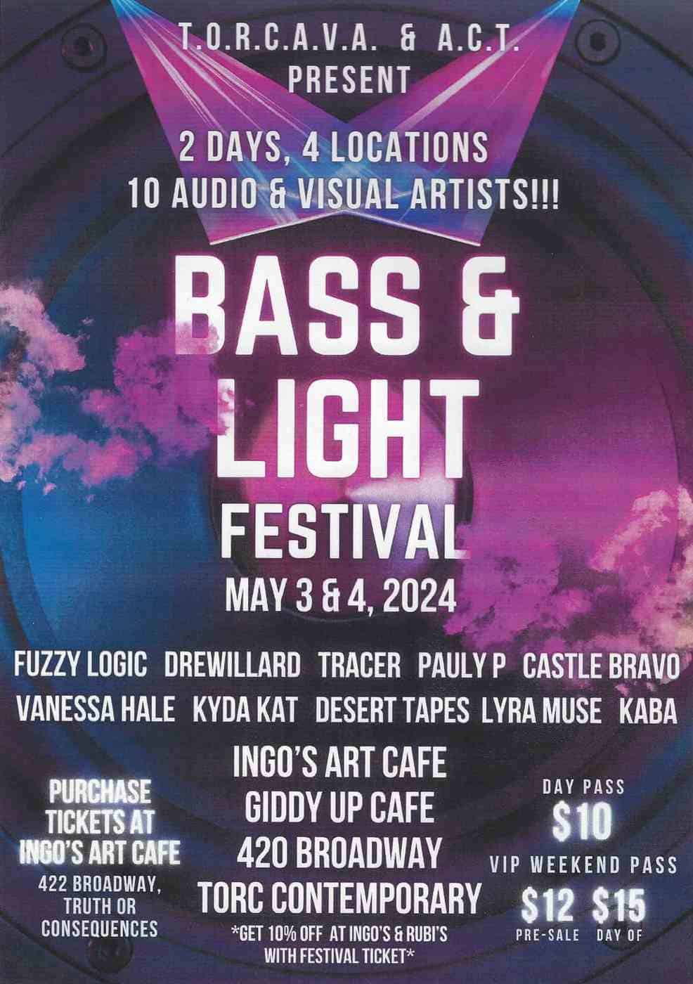 bass and light festival torc nm