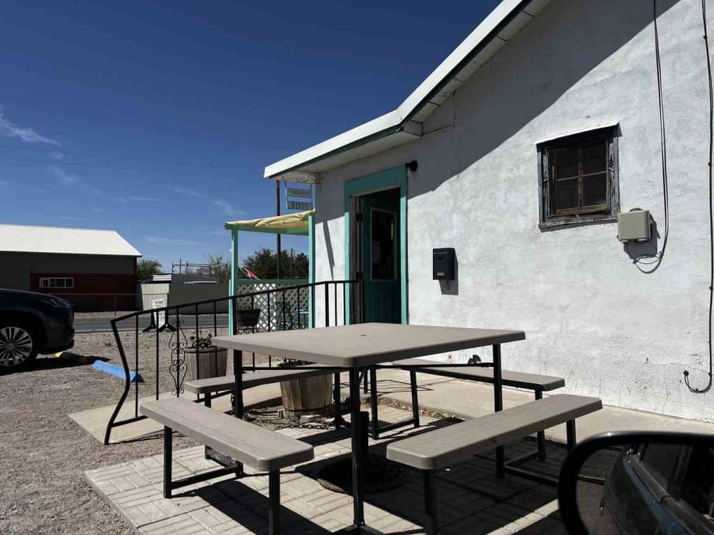 turquoise gypsy outdoor seating