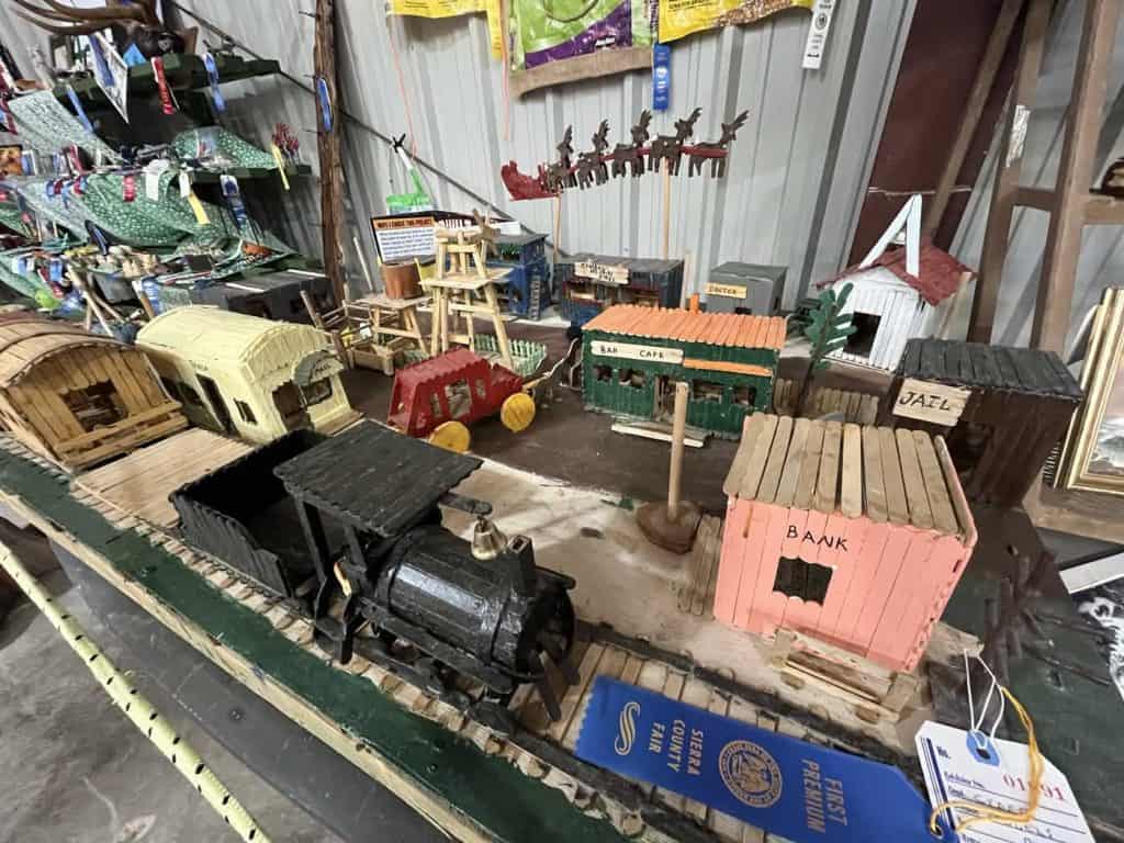 sierra county fair town made of popsicle sticks