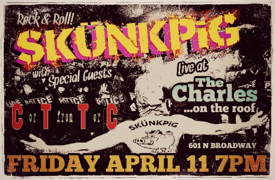 skunkpig live on the roof at the Charles Spa in downtown T or C