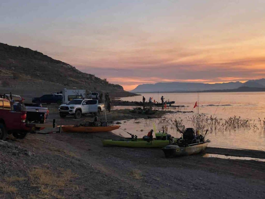 daybreak at the kayak fishing tournament