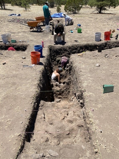 indiana university excavation at Twin Pines Village site in the Glia Wilderness