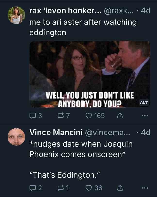 eddington movie review on social media 10