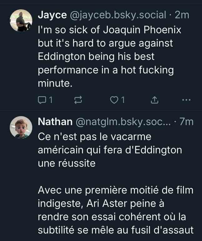 eddington movie review on social media 11