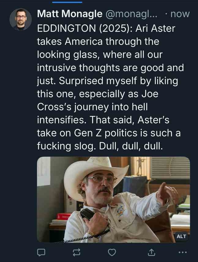 eddington movie review on social media 12