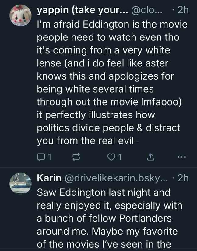 eddington movie review on social media 4