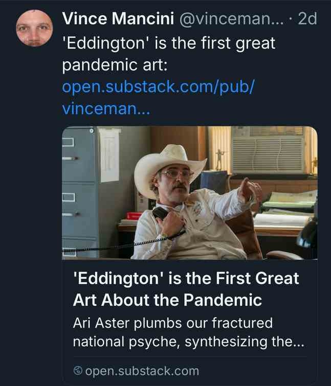 eddington movie review on social media 9