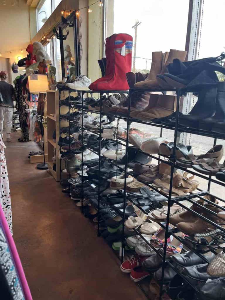 dishware and wall footwear at jones street secondhand