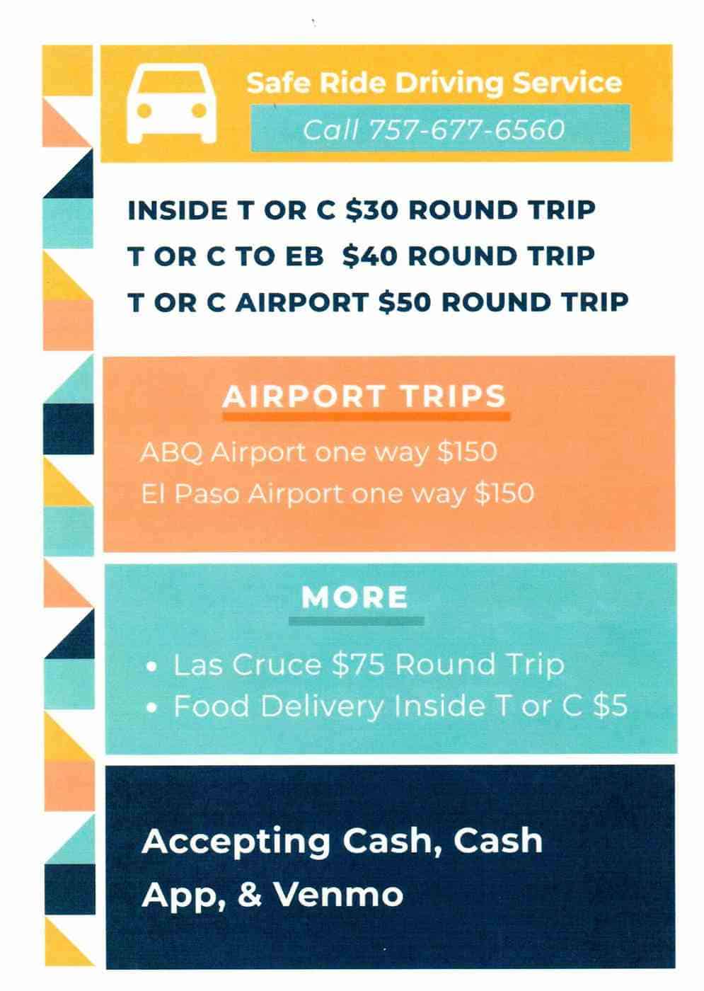 safe ride pricing