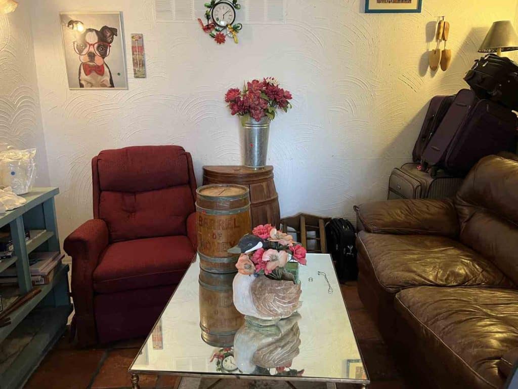 living room set at thrift or consequences