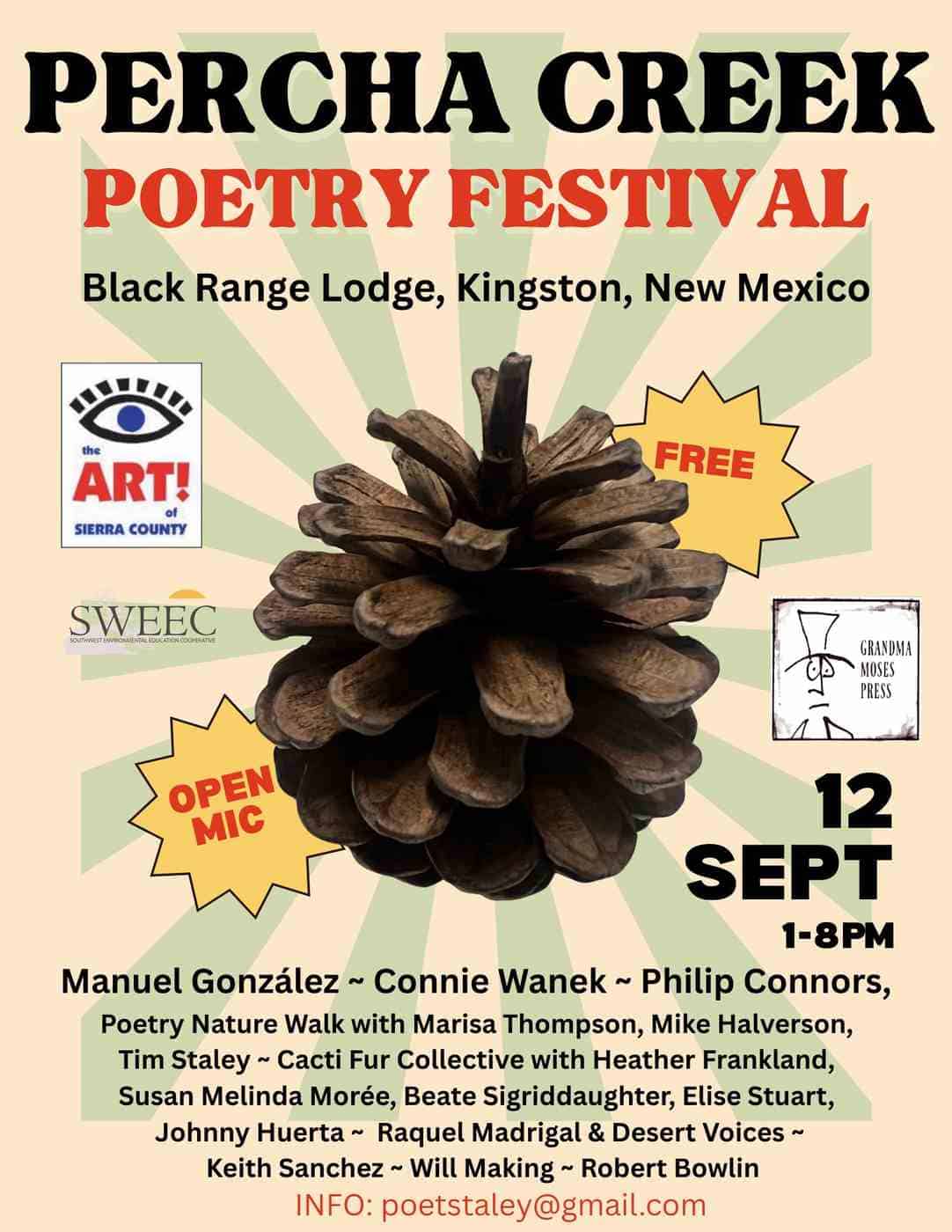 percha creek poetry festival kingston nm