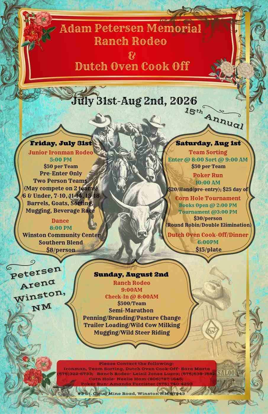 adam petersen memorial rodeo and dutch oven cookoff winston nm