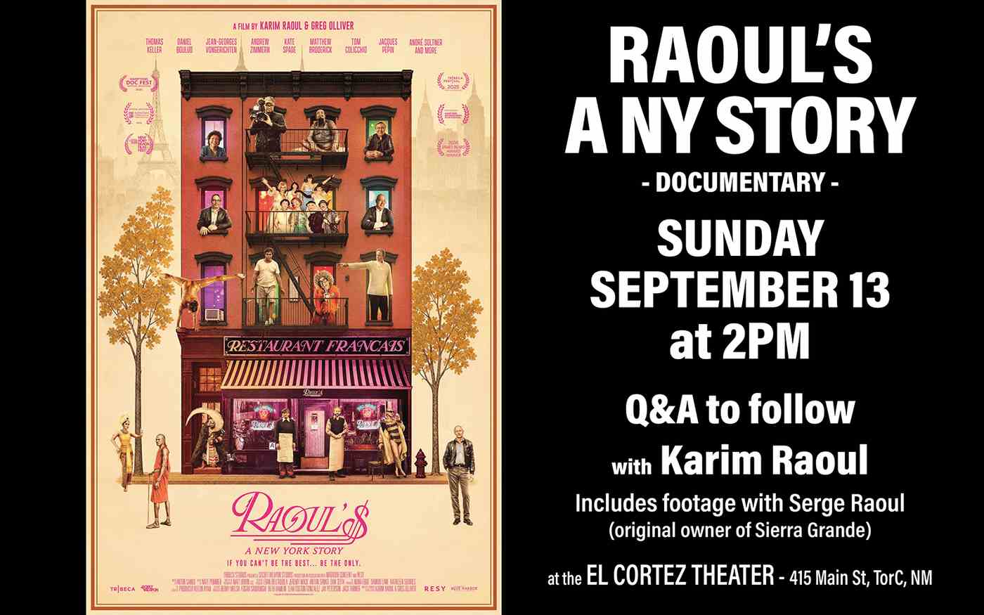 raouls, a new york story - a documentary about the famous New York restaurant