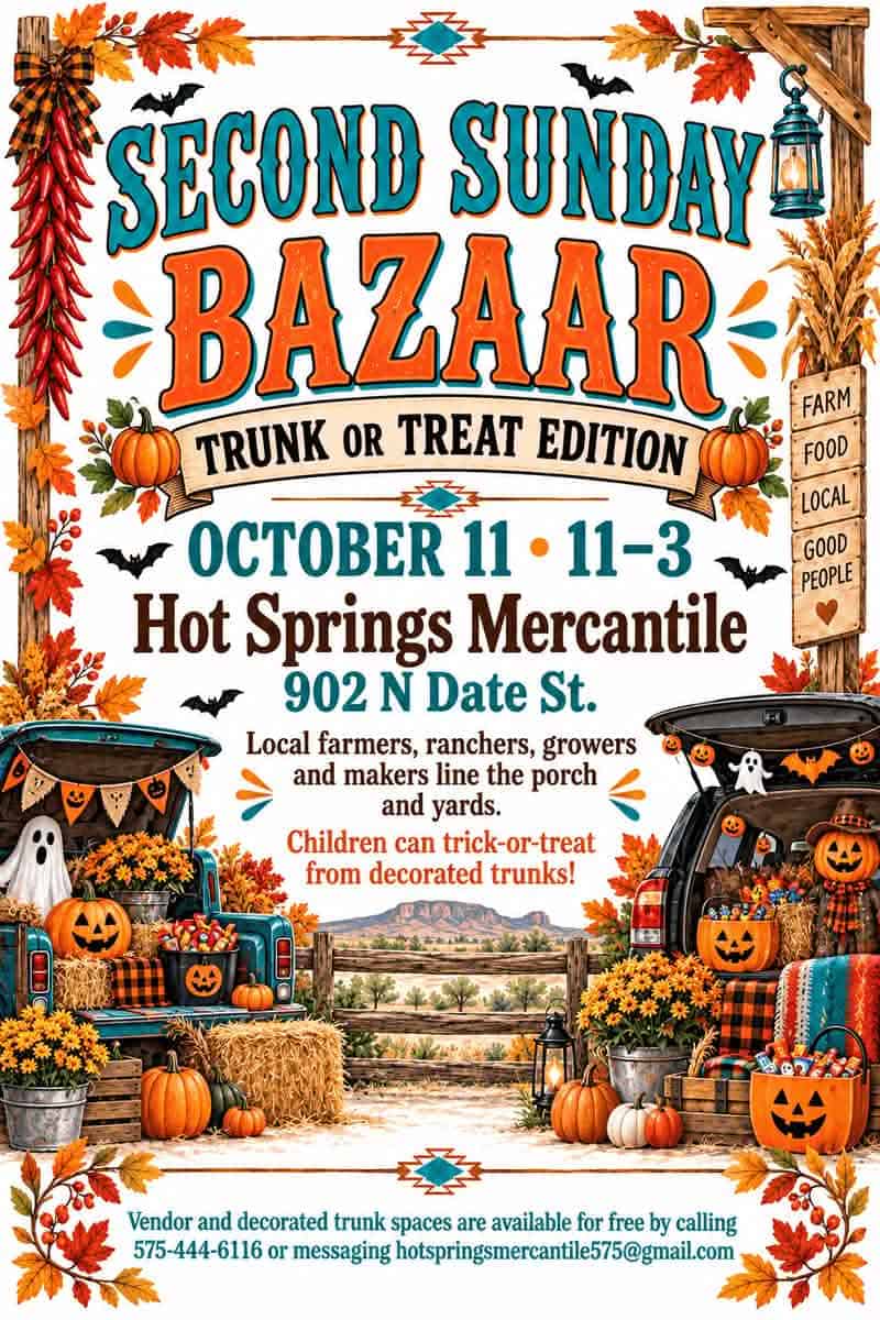 halloween trunk or treat and vendors at hot springs mercantile
